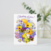 花かわいらしの考える花束 ポストカード (スタンド正面)