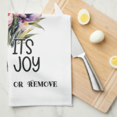 花かわいらしの花束と感動的引用文 キッチンタオル (四つ折り)