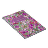 花かわいらしはっきりした形マゼンダ名 ノートブック (右側)