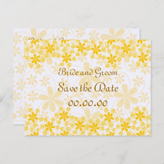 花かわいらしは日付はがきを保存 案内ポストカード (正面/裏面)