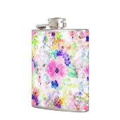 花かわいらしぼほフローラ水彩デザイン フラスク (左)