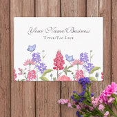 花かわいらしカラフルと蝶の庭 名刺