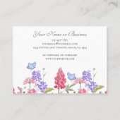 花かわいらしカラフルと蝶の庭 名刺 (裏面)