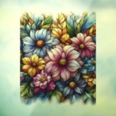 花かわいらしカラフル窓が貼れる ウィンドウサイン (シート3)