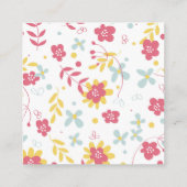 花かわいらしカラフル紋名刺 スクエア名刺 (裏面)