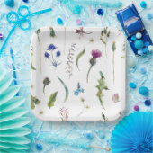 花かわいらしシスルトンフライデザイン ペーパープレート (パーティー)