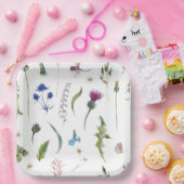 花かわいらしシスルトンフライデザイン ペーパープレート (パーティー)