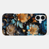 花かわいらしデザイン iPhoneケース (裏面横)