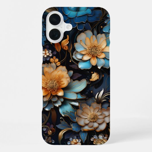 花かわいらしデザイン iPhoneケース (裏面)