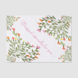 花かわいらしハートデザインティッシュペーパー 薄葉紙