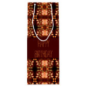 花かわいらしパターン（の模様が）ある紙誕生日抱き枕 ワインギフトバッグ (裏面)