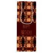 花かわいらしパターン（の模様が）ある紙誕生日抱き枕 ワインギフトバッグ (正面)