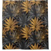 花かわいらしフローラの装飾的な目を引く シャワーカーテン (正面)