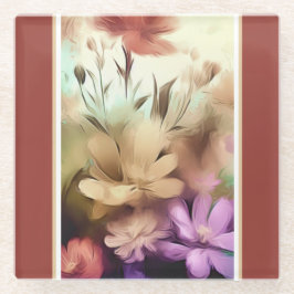 花かわいらしフローラ ガラスコースター