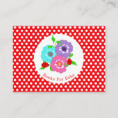 花かわいらしラディバグ可愛いベビー用ウィムシーな本 エンクロージャーカード (裏面)