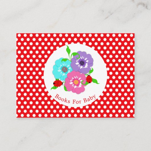 花かわいらしラディバグ可愛いベビー用ウィムシーな本 エンクロージャーカード (裏面)