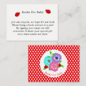 花かわいらしラディバグ可愛いベビー用ウィムシーな本 エンクロージャーカード (正面/裏面)