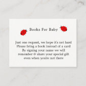 花かわいらしラディバグ可愛いベビー用ウィムシーな本 エンクロージャーカード (正面)