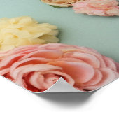 花かわいらし付きノートブックの印刷可能な写真 ポスター (角)