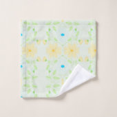 花かわいらし付きバスタオル バスタオルセット (ウォッシュタオル)