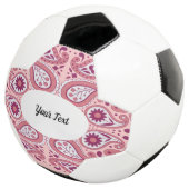 花かわいらし付きピンクの抽象芸術涙滴形状 サッカーボール (3/4)