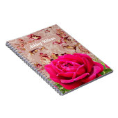 花かわいらし付きモノグラムヴィンテージ ノートブック (右側)