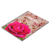 花かわいらし付きモノグラムヴィンテージ ノートブック (左側)