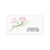 花かわいらし住所 シール (正面)