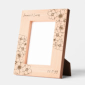 花かわいらし名結婚付 レーザー彫刻フレーム (左)