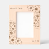 花かわいらし名結婚付 レーザー彫刻フレーム (正面)