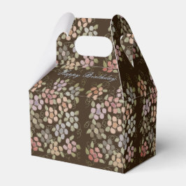 花かわいらし咲きチョコレートブラウンゲストビーフボックス フェイバーボックス