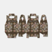 花かわいらし咲きチョコレートブラウンゲストビーフボックス フェイバーボックス (折り畳みなし)