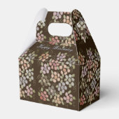 花かわいらし咲きチョコレートブラウンゲストビーフボックス フェイバーボックス (正面サイド)