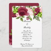 花かわいらし咲きブライダルシャワー 招待状 (正面/裏面)