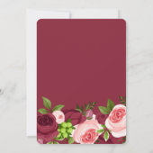 花かわいらし咲きブライダルシャワー 招待状 (裏面)