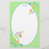 花かわいらし咲きレシピ文具 便箋 (正面)