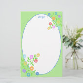 花かわいらし咲きレシピ文具 便箋 (スタンド正面)