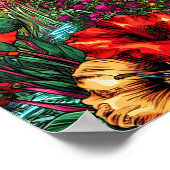 花かわいらし園の女性 ポスター (角)