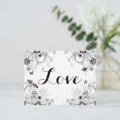 花かわいらし園～鳥と蝶が大好き ポストカード (スタンド正面)