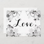 花かわいらし園～鳥と蝶が大好き ポストカード (正面/裏面)