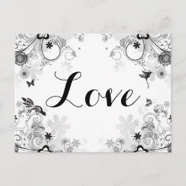 花かわいらし園～鳥と蝶が大好き ポストカード