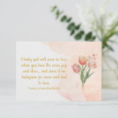 花かわいらし妊娠告知カード 招待状 (スタンド正面)