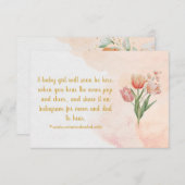 花かわいらし妊娠告知カード 招待状 (正面/裏面)