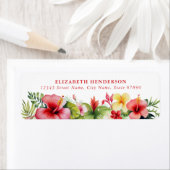 花かわいらし差出人住所ラベル ラベル (インサイチュ)