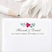 花かわいらし差出人住所 ラベル (インサイチュ)