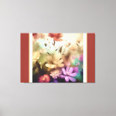 花かわいらし引きキャンバス印刷 キャンバスプリント (正面)