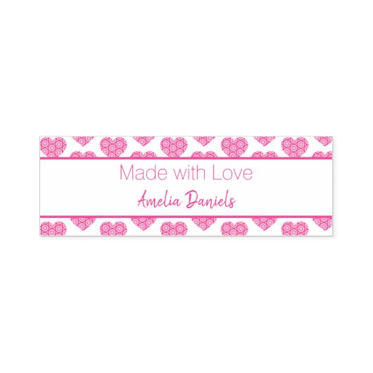 花かわいらし恋ハート – 愛で作られた セルフインキングスタンプ (デザイン)