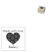 花かわいらし恋ハート – 愛で作られた ラバースタンプ (押印)