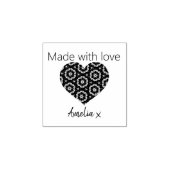 花かわいらし恋ハート – 愛で作られた ラバースタンプ (インプリント)