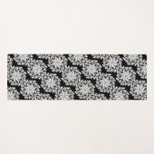 花かわいらし曼荼羅模様ブラック ヨガマット (正面(横))